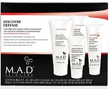 M.A.D Skincare Environmental Discovery Kit Дорожный набор для восстановления и защиты кожи: Очищающий гель, обогащенный (60 мл)+Сыворотка от морщин (14,7 мл)+Питательный крем-защита для лица (28,4 мл)+Тонирующий солнцезащитный крем SPF 30 (28,4 мл)