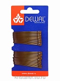 Dewal Невидимки Прямые,Коричневые 50 Мм (24Шт) В Открытом Пластиковом Блистере